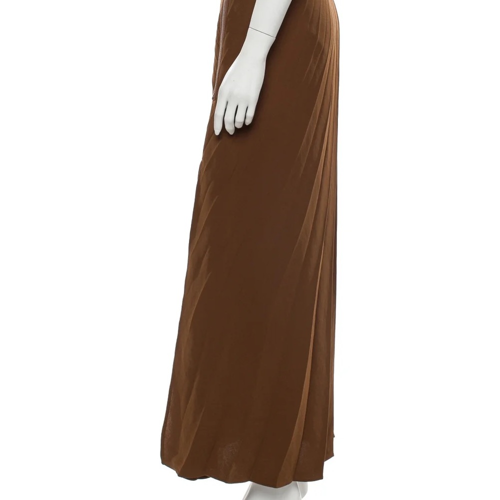 The kooples midi brown skirt with slit